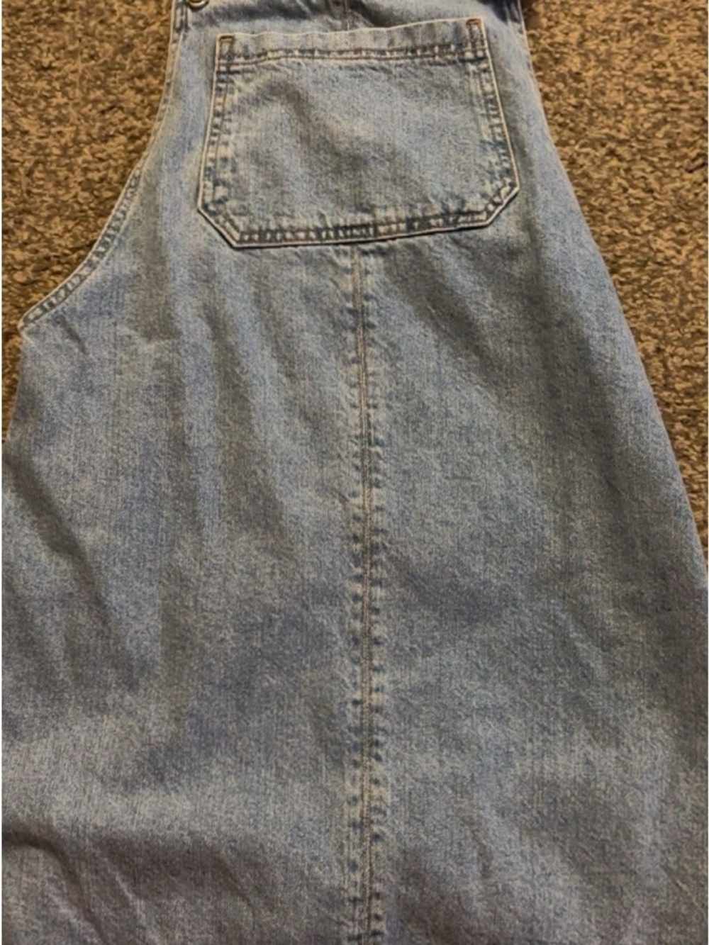 Topshop MOTO Light Blue Denim overall skirt